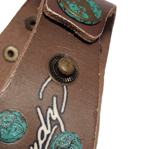 Ed Hard Unisex Genuine Leather Bracelet One Size Fit all. - Picture 6 of 7